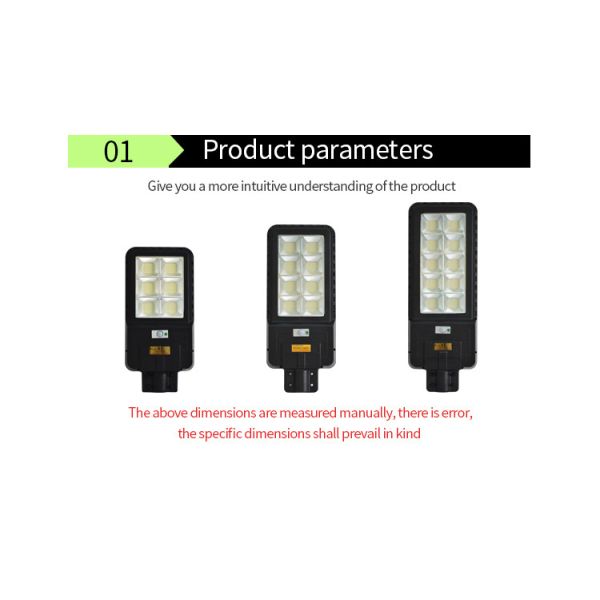 Aluminum IP65 Waterproof Solar Street Light 400W 600W Large Capacity Battery