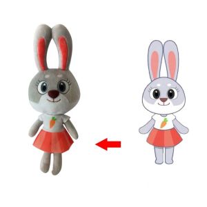 Kawaii Plush Stuffed Bunny Toy With EN71 Certification
