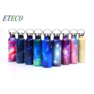 Green Stainless Steel Drink Bottles Cheaper Common Water Transfer Coated