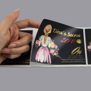 Adhesive PET PVC Packaging Sticker Labels Custom Logo Printed