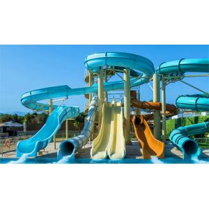 Amusement Park Rides Swimming Pool Equipment Sea Water Fiberglass Slide