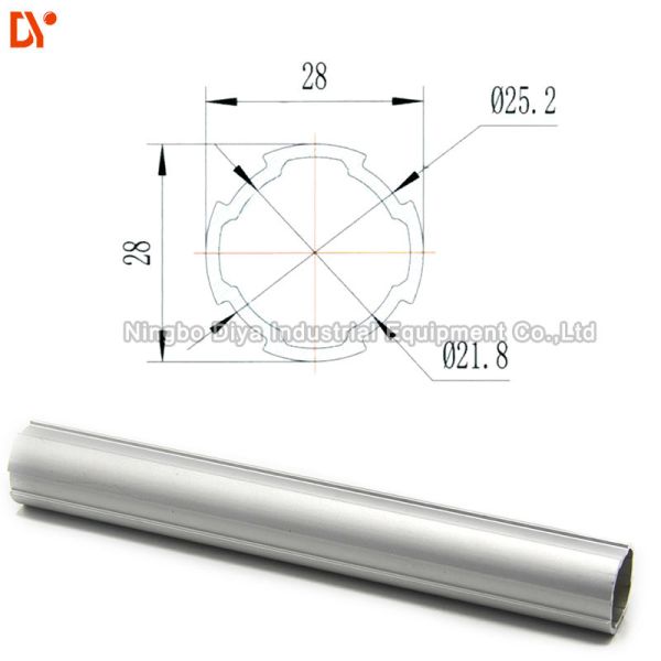 Aluminium Alloy Lean Tube Customizable Round Aluminum Pipe For Racking System