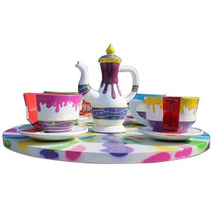 Quality Movable Teacup Amusement Ride 6 Cups Load 24 Seats Diameter 6m for sale