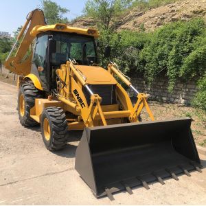 SHANMON 388H 388 Mini Loader 4x4 H Outrigger Backhoe Excavator for Heavy Duty