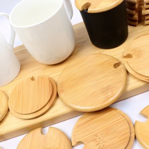 Mildewproof Custom Wood Lids Cereals Biscuits Storage Jars Home Kitchen Use