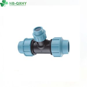 PP Male Adapter Reducing Tee Blue Pn 16 Pipe Fittings Customized Request