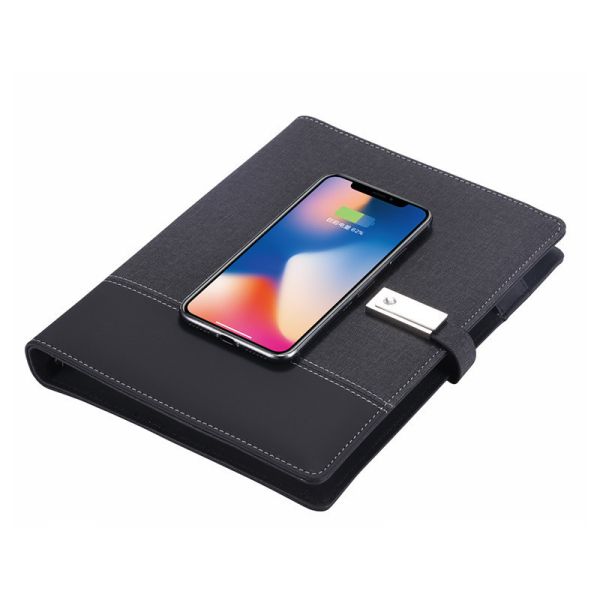 8000mah Personalized Travel Wireless Charging Power Bank with Imitation Leather