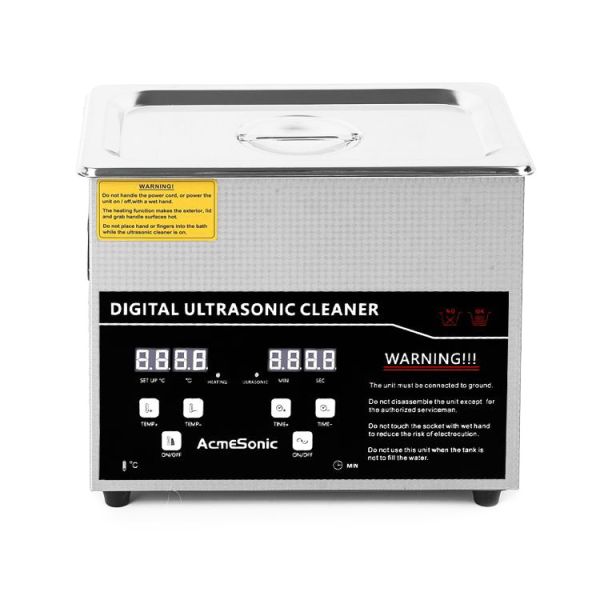 Adjustable Timer Digital Ultrasonic Cleaner 3000ml Volume 60W Power Stainless