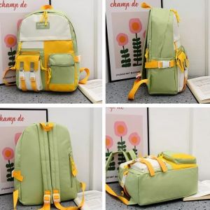 Canvas Backpack School Bag Sets Waterproof Travel Teenagers Backpacks