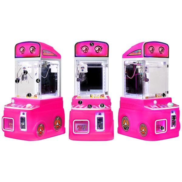 Pink New Mini Fire Truck Toy Automatic Vending Machine Coin-operated Fun Doll Machine