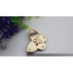 Simple design zinc alloy gold butterfly shape hanging plating purse locks