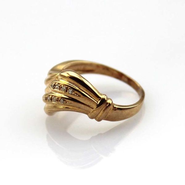 Designer Jewelry 925 Silver Ring Pave Rhinestone Ring with Rose Gold (FR075)