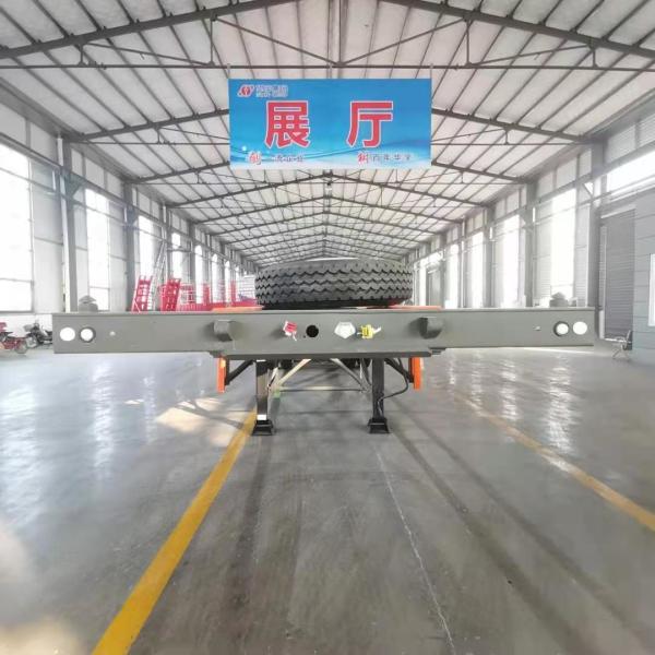 Flatbed Container Chassis Skeleton Semi Truck Trailer with Jost E100 Landing
