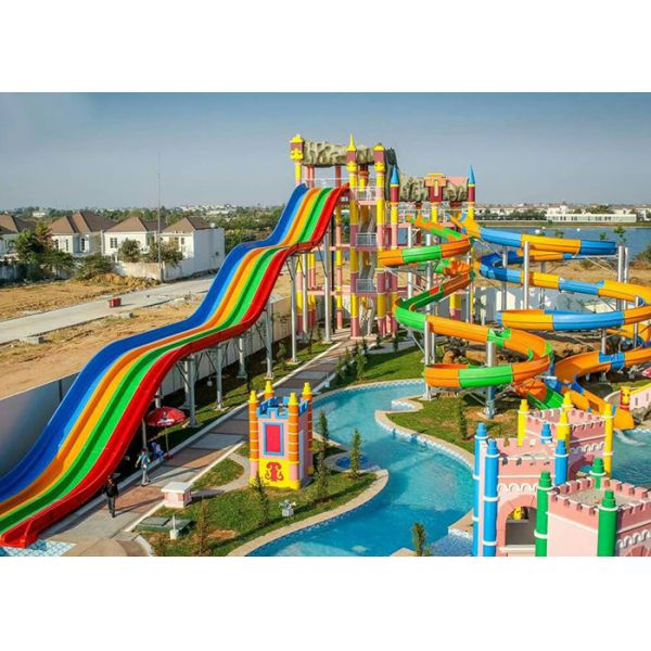 Buy Customize High Speed Long Fiberglass Water Slide Outdoor Play Equipment at wholesale prices