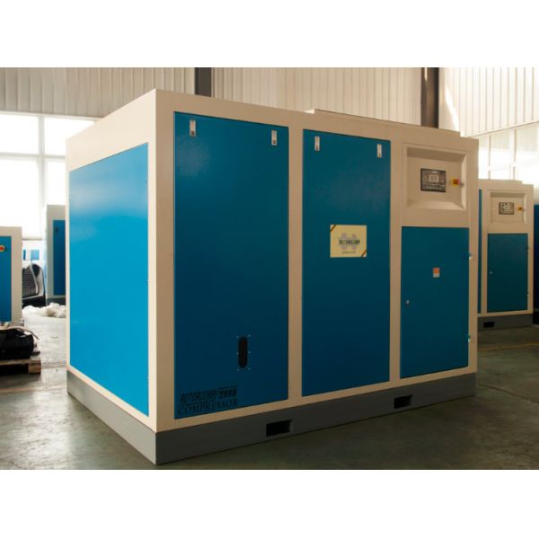110kw screw air compressor german rotorcomp air end in TUV certificates, 5 years