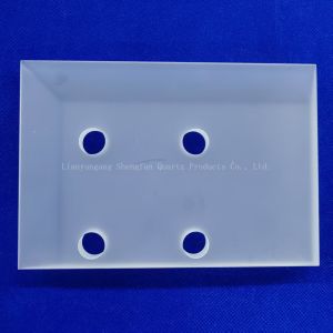 Customize Frosted Thick Wall Square Sheet Quartz Cutting Punch Plate