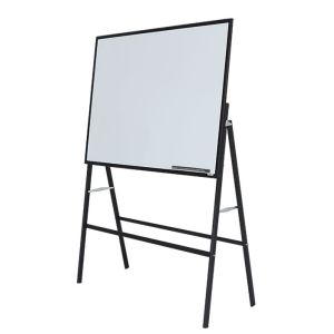 Classroom Mobile Reversible Magnetic Whiteboard Frosted Aluminium Frame