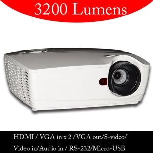 3200 ANSI Lumen HD DLP Video Projector With HDMI VGA In Out For School Education