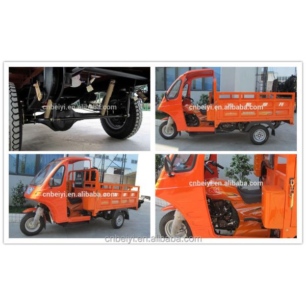 32Ah Storage Battery Heavy Duty Closed Cabin Adult Tricycle with Keel 40*100mm Frame