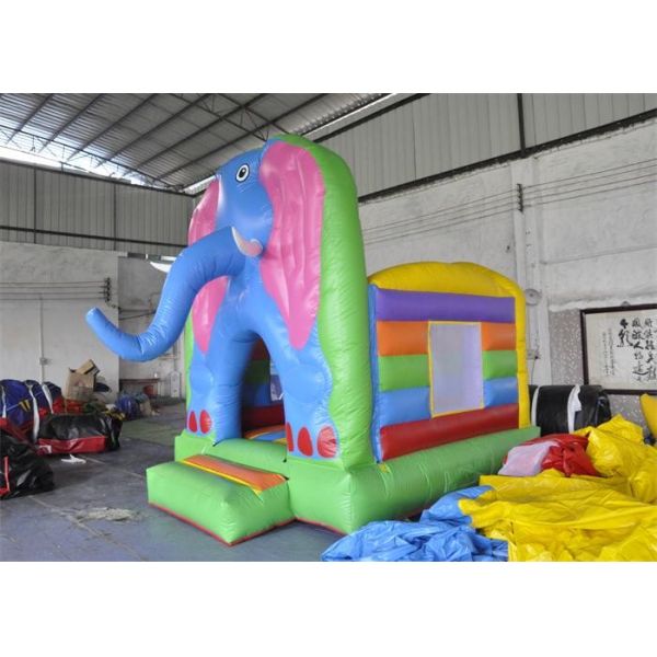 Large Inflatable Elephant Jumping House / Animal Bounce House For Toddler