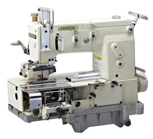 12-needle Flat-bed Double Chain Stitch Sewing Machine for simultaneous shirring