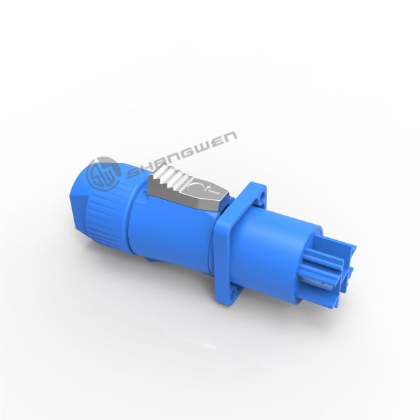 Ip44 Industrial Power Female Connector Indoor Use Blue Input