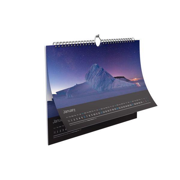 Buy 300gsm 350gsm UV Coating Landscape Calendars Printing Monthly Calendar at wholesale prices