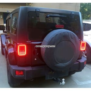 Jeep Wrangler Auto Rear-end Tail Brake Parking Lights LED TailLights Column back
