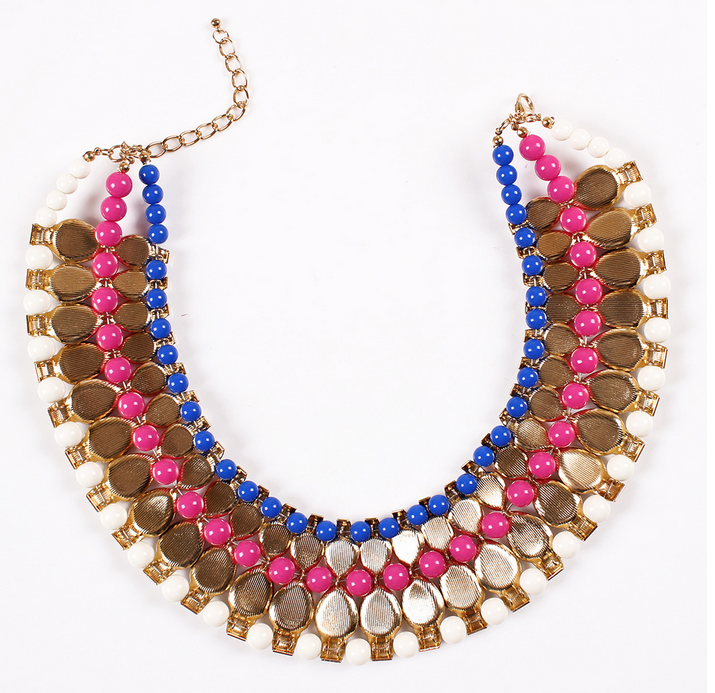 Necklaces hit color resin exaggerated personality clavicle chain jewelry