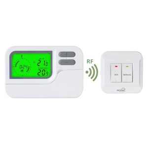 Fireproof ABS Wireless Programmable Room Thermostat For Gas Boiler