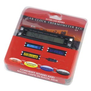 12/24V Car In/Out Thermometer 3in1 Digital Indoor Outdoor Car Voltage Monitor