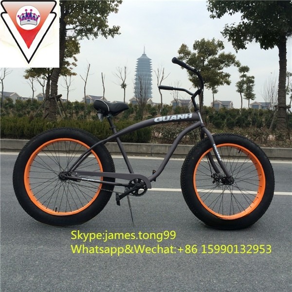 Fat Beach Cruiser Bike with 26 Inch Snow Tires and Aluminum Alloy Frame in 2015