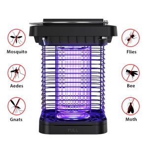Waterproof Led Camping Solar Light Mosquito Zapper Handheld Rechargeable