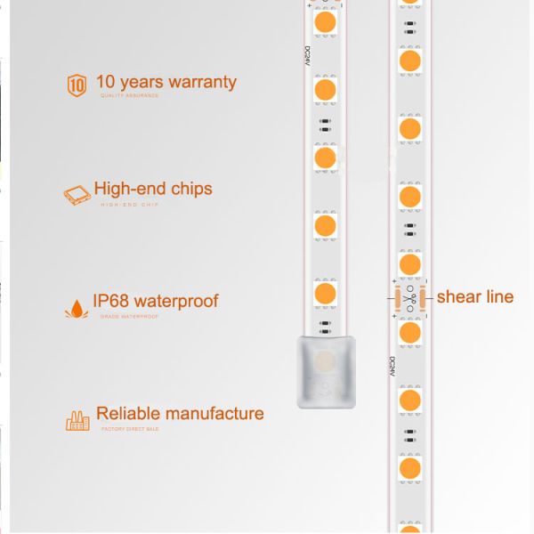 LED Linear light with outdoor waterproof exterior wall indoor living room ceiling 12V decoration Strip lights