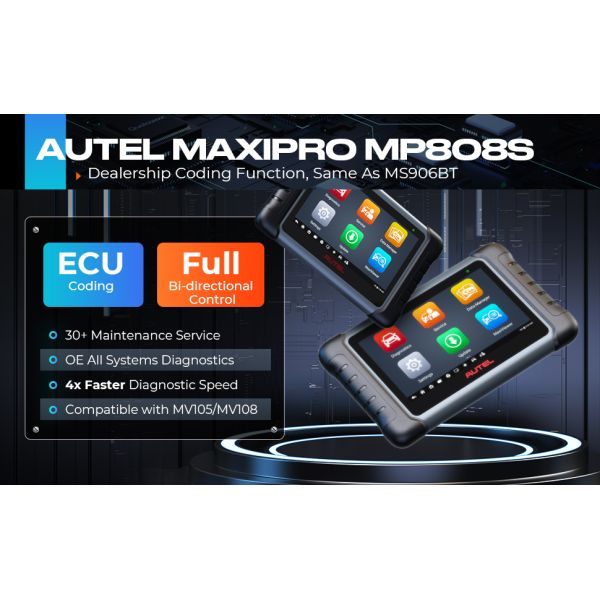 Autel MaxiPRO MP808S Bidirectional Scan Tool With ECU Coding Active Test 30+ Service Functions Work With MV105/MV108 Upg