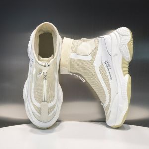 Janbal Plus Size 42 Chunky Flat Ankle Boots Women'S Flat Sneakers Casual