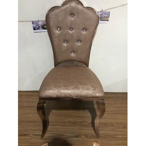 Leather Wrapped 107cm Stainless Steel Restaurant Chairs