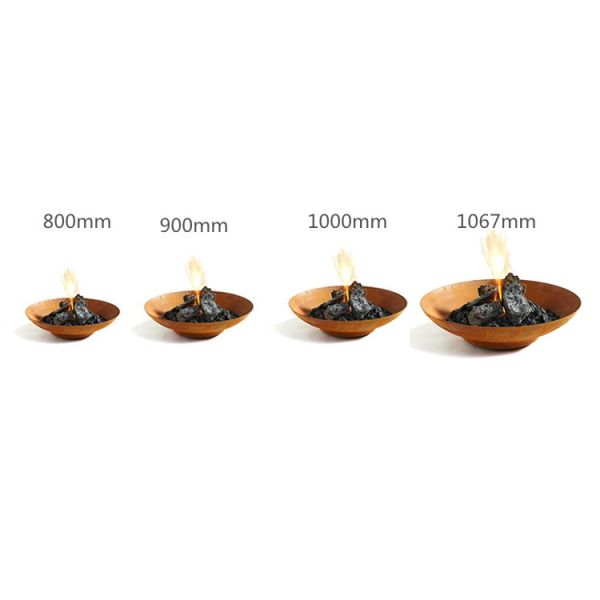 Multifunction Wood Burning 80cm Corten Steel Fire Pit And Water Bowl