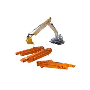 Yellow Orange Color Excavator Telescopic Boom Sliding Arm For Digging Hard Sand