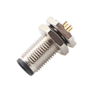 Circular Connector M5 code-A Waterproof Series Panel Flange PCB Male Socket