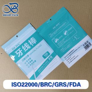 Wholesale Plastic Composite Bags For Floss Picks Stand-up Pouch Flat Pouch