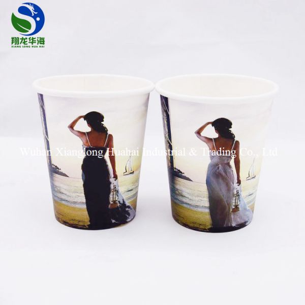 Buy Single Wall Biodegradable Hot Cups Eco - Friendly Felxo Printing Design at wholesale prices