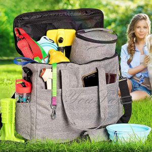 Pet Supplies Weekend Tote Organizer Travel Bag for Dogs