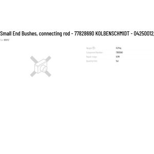 DEUTZ Metal Connecting Rod Small End Bushes for Long-Lasting Performance