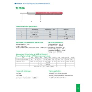 TLE Series Phase Stability Low Loss Semi-Rigid Cable