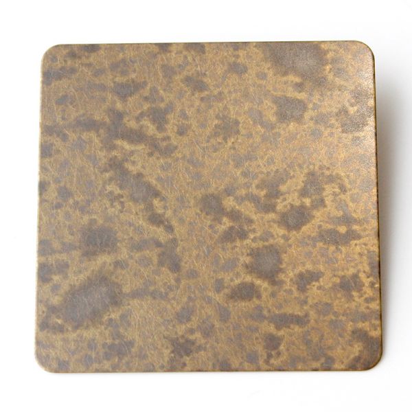 Buy High-End Customization 304 Antique Brass Spotted Stainless Steel Sheet for Artistic Architectural Wall Decor at wholesale prices