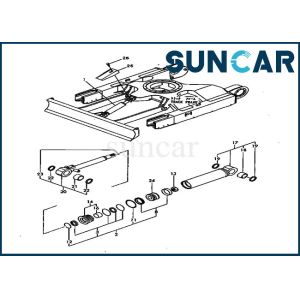 China PC20FR-2 Komatsu YM172168-72010 Blade Seal Kit Hydraulic Cylinder Fits Excavator Inner Part And Cover on sale
