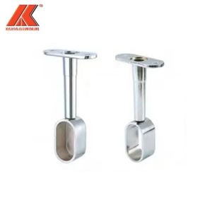 Furniture Die Casting Parts Oval Wardrobe Tube End Hanging Bracket