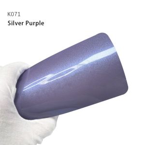 K071 TPU Glitter Diamond Vinyl Car Wrap Silver Purple Colored PPF