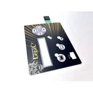 Glossy Finish Polyester Transparent Window Tactile Push Button For CNC Machine